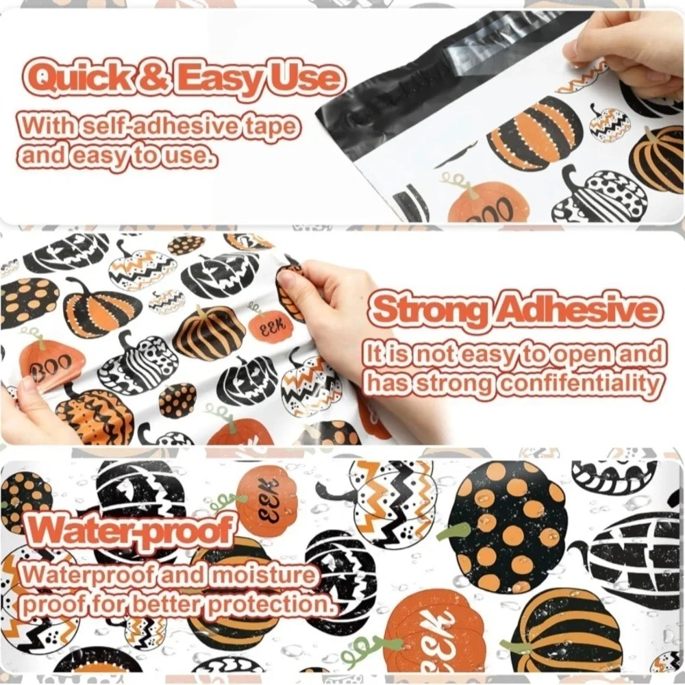 10 Count Polymailer Size Variety Bundle - HALLOWEEN (5/6x9 + 5/10x13)